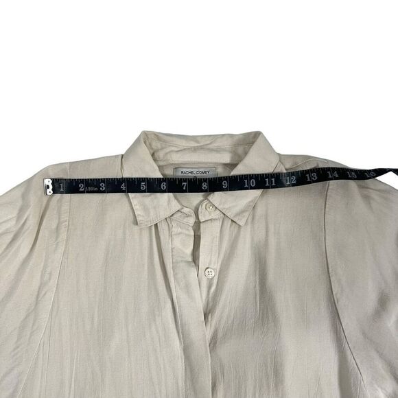 Rachel Comey Cream Green Blue Color Block Oversized Sz Small Long Sleeve Button- - Picture 10 of 12